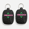 OEM Factory Custom Made Tire Shape Rubber Keychain with Logo Portable Promotional Key Holder and Carabiner