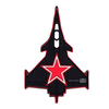 3D Aircraft PVC Fully Embroidered Cool Patch by PatchClub Iron-On PVC with Merrow Border for Clothes and Bags OEM Model
