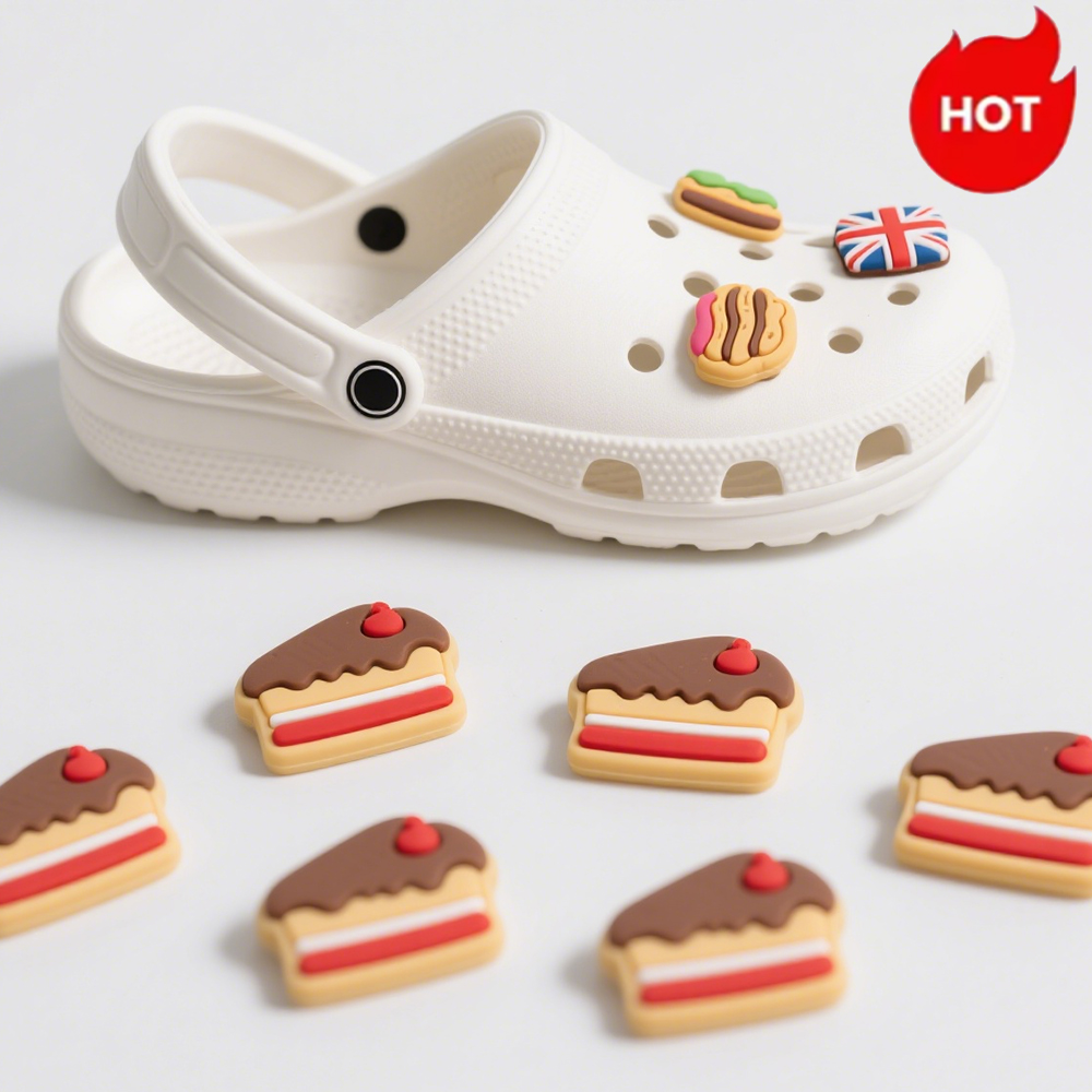 2025 Hot Selling British Food Shoe Charms Wholesale British Snacks Shoe Charms Shoe Decoration Charms for England