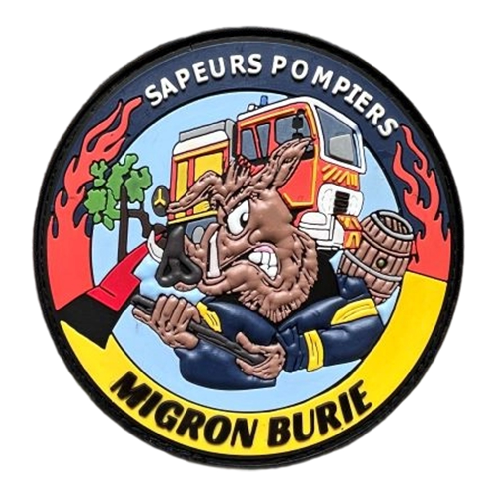No MOQ Fire Prevention Patch Rubber Badge Silicone Patches Custom French Firefighters Fire Department PVC Patch for Clothing