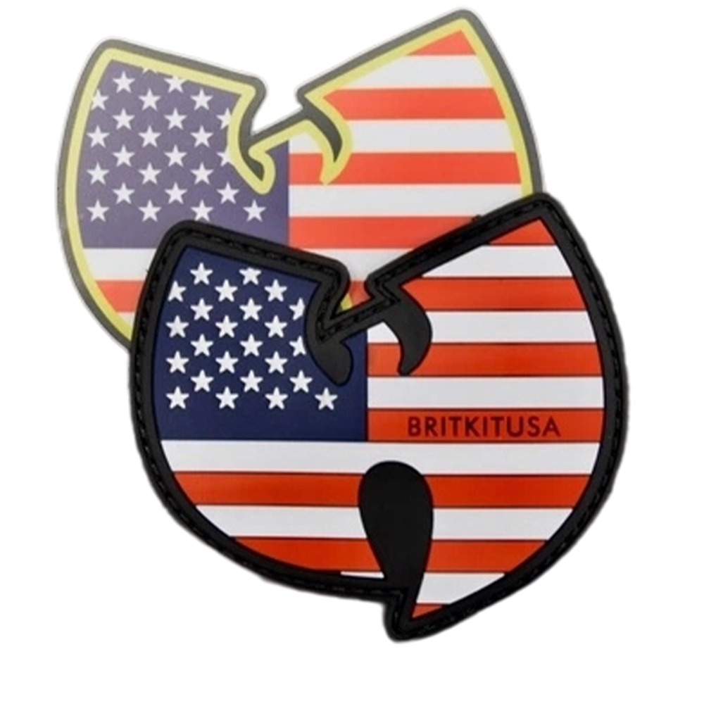 3D PVC Flag Rubber Badge Back Hook Patches Stars Stripes 3D USA Morale Cross PVC Patch Flag Stickers Shoulder Emblem Applique