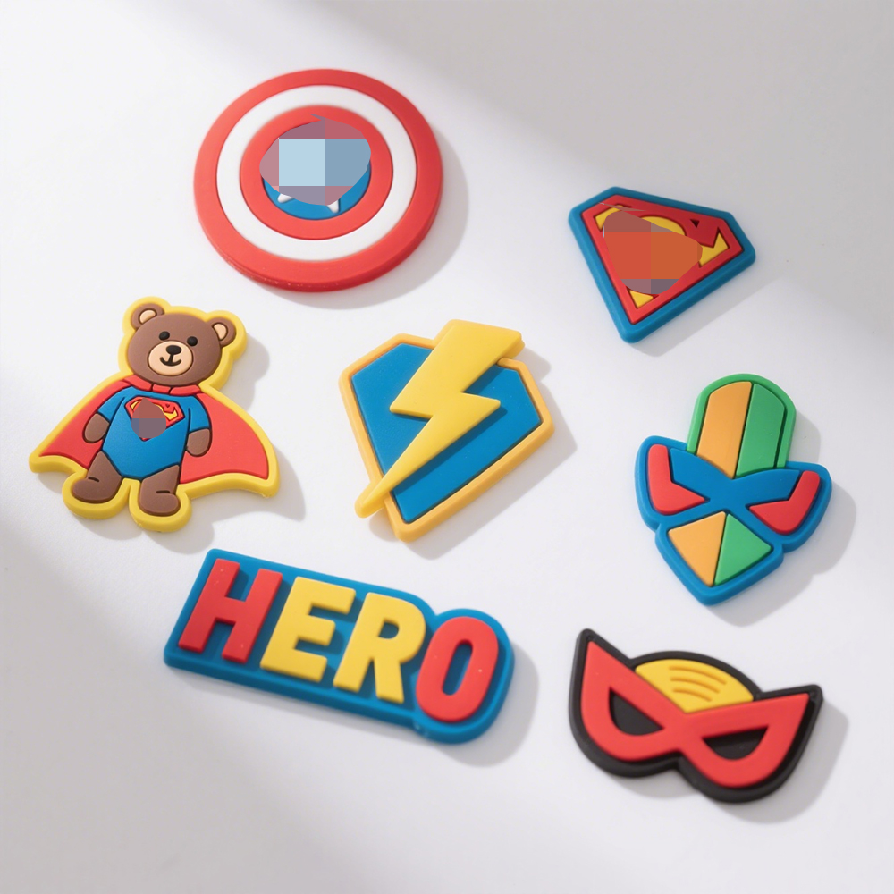 New Fashion Custom Rubber Patches PVC Soft Rubber Patch Label for Clothing Hats Jeans