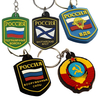 Eco-Friendly PVC & Stainless Steel Russia Keychains Stylish Design Promotional Rubber Keychains for Personalization Gift Giving