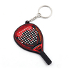 2025 Trending 2D Tennis Player Padel Acceceries Keychain Custom Sports Padel Tennis Racket Patches Keychain Flower Shape