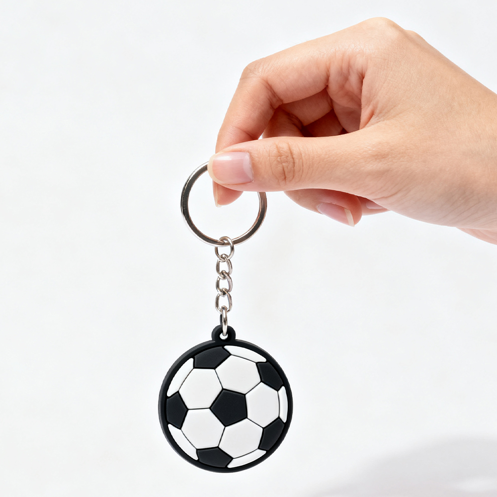 Personalized Soft PVC Anime Key Chain 3D Silicone Rubber PVC Football Keychain for Promotion Gift Key Chain