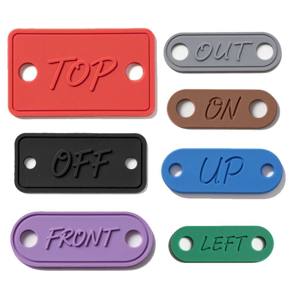Custom Embossed Football Sneaker with 3D Soft PVC Shoe Lace Tag Reflective Feature Attach with Safety Pin-Promotional