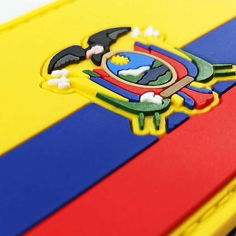 National Flag Patches 3D PVC Rubber Silicone Colombia Flag With Hook Patch