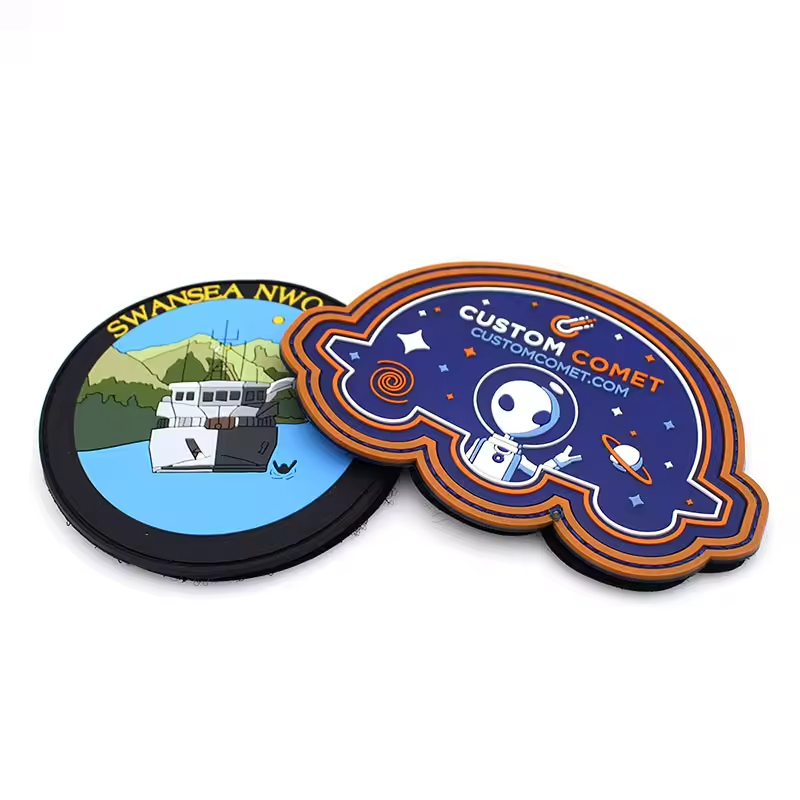 Custom Design Eco Friendly Embossed Logo Silicone 3D Soft PVC Rubber Patches