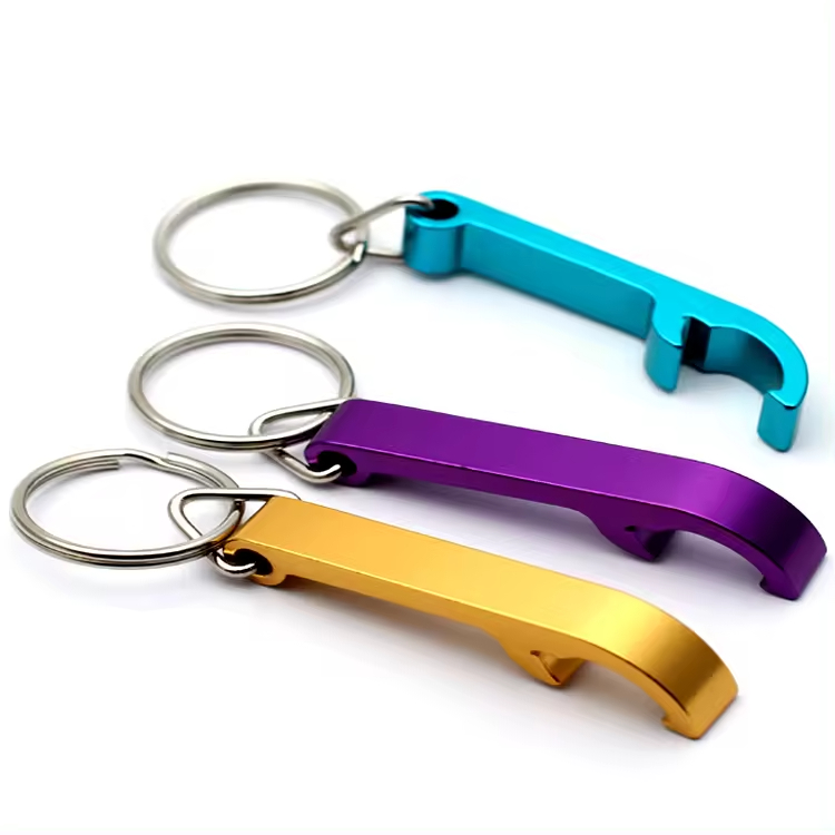 Mini Portable Pocket Metal Bar Tools Bottle Opener Aluminum Key Ring Keychain Beer Bottle Opener