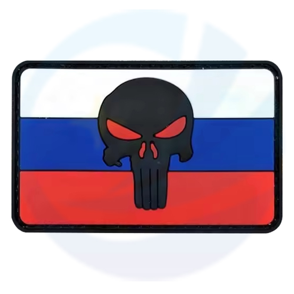 Russia Flag Pvc Patch Rubber Badge
