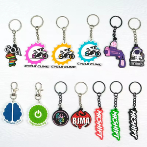 Custom Personalized Promotional Motorcycle Anime Letter Cute Car keychain 
