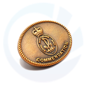 Navy Gold Commendation Badge Lapel Pins