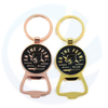 Custom Logo Bottle Opener Keyring Soft Enamel Brand Letter Opener Keychain Metal Zinc Alloy Gold Copper Bottle Opener Key Chain