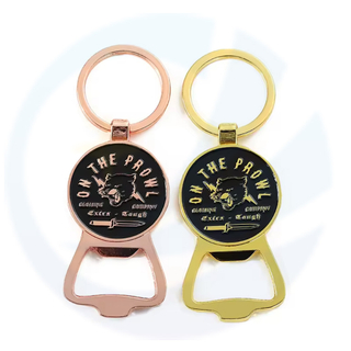 Custom Logo Bottle Opener Keyring Soft Enamel Brand Letter Opener Keychain Metal Zinc Alloy Gold Copper Bottle Opener Key Chain