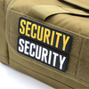 Tactical Style PVC Rubberised SECURITY Patch Custom 3D Waterproof PVC Label with Hook Backing for Outdoor Gear