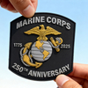 Custom United States Heritage Marine PVC Patch Factory Direct 3D Soft Rubber Emblem with Velcro Backing