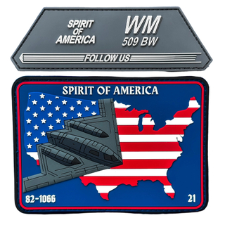 Spirit of America PVC Patch Set – 3D Soft Rubber Emblem, Hook & Loop, Waterproof Durable Custom Design