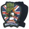 Custom UK Penguin Brutality PVC Patch 3D Soft Rubber Morale Emblem Funny Design Hook and Loop Badge for Jackets and Bags