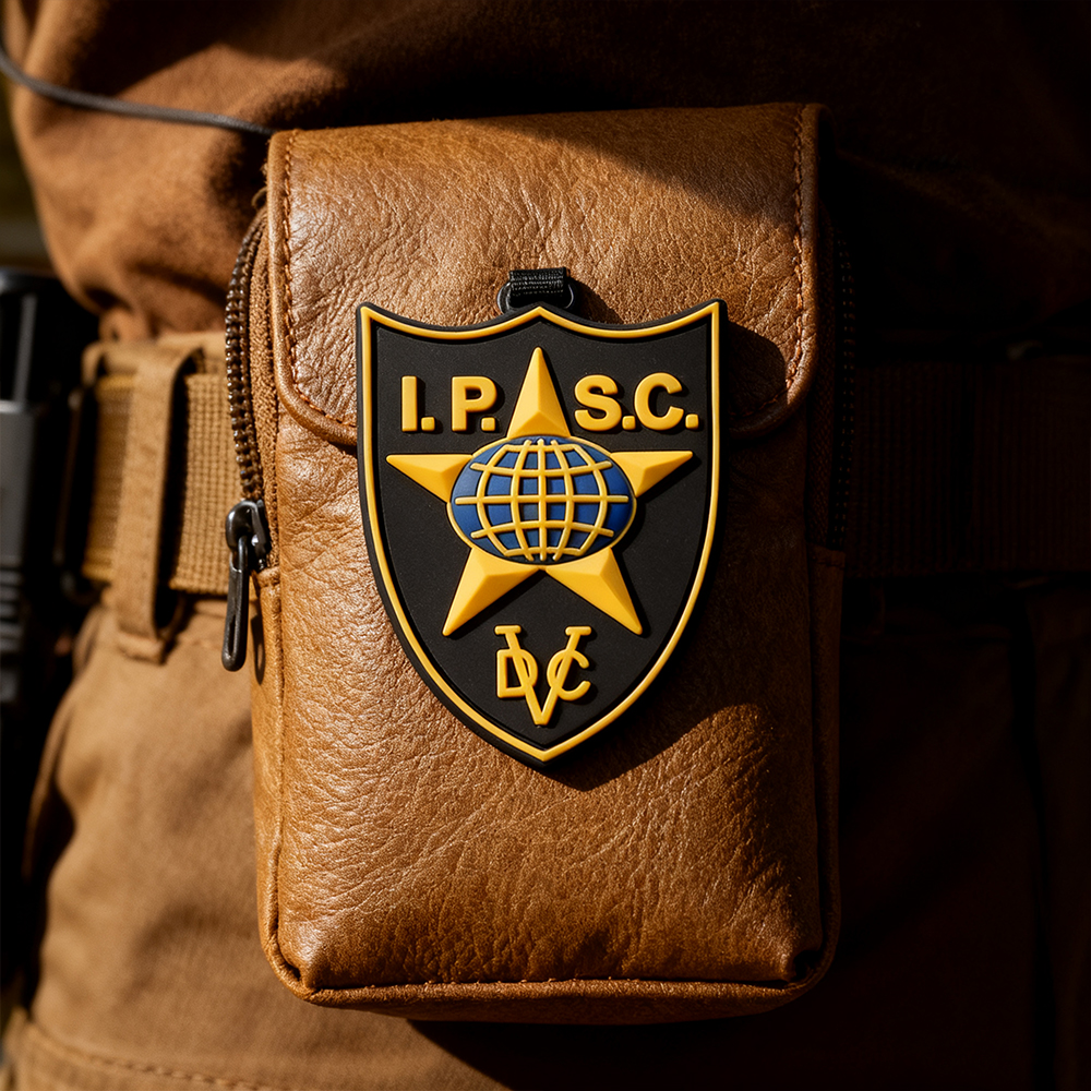 Custom IPSC 3D PVC Patch – International Practical Shooting Federation Style Rubber Emblem Hook and Loop Badge