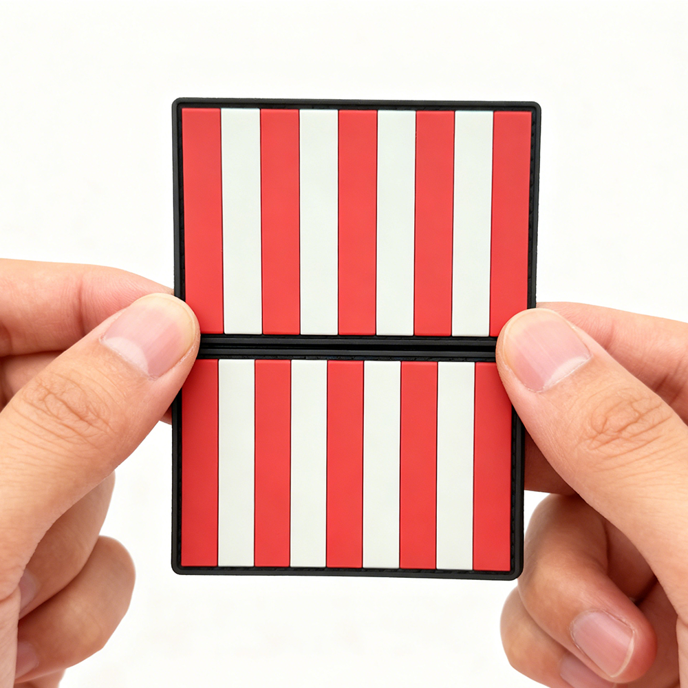 Rebellious Stripes Sons of Liberty Flag Rubber Patch Durable PVC Emblem for Backpacks Jackets and Outdoor Gear