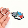 Custom Soft PVC Shield Keychain 3D Embossed Rubber Emblem Key Ring Personalized Logo Key Holder for Souvenir Gift