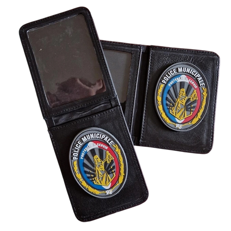 Custom PM Card Holder with PVC Patch Included Stylish ID Card Wallet with Logo for Business and Promotional Use