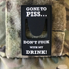 Funny Don't Move With My Drink PVC Patch Custom Soft Rubber Morale Patch Hook and Loop Backing for Bags and Jackets