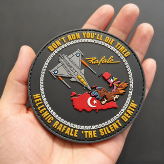 Turkey Flight Team Ghost Bird 3D Soft PVC Rubber Patch Personalized Logo Aviation Style Patch for Collectors