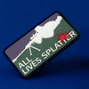 Funny All Lives Splatter PVC Patch – 3D Rubber Hook Loop Badge for Outdoor Packs EDC Gear Accessories