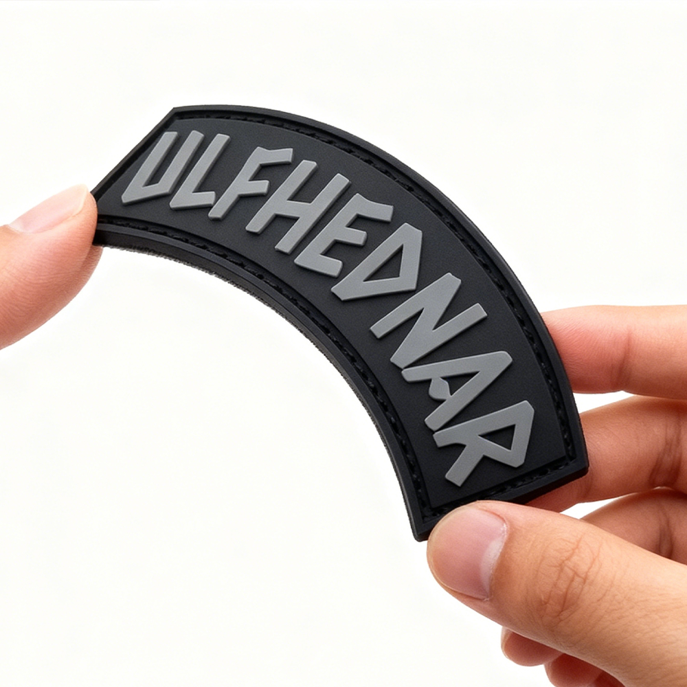 Norse Ulfhednar PVC Tab Patch – Durable Viking Style Rubber Emblem for Outdoor Packs and Apparel