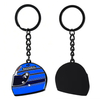 Customized Soft Enamel 2D Helmet Black Metal Keychain Fashion Motorcycle Key Ring Logo Gift