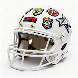 3D Soft PVC Bumper Factory Baseball Football Softball 3D Front Back Bumper PVC Decals Sticker PVC Logo Helmet