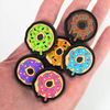 Cute Doughnut Sprinkles PVC Patch Custom 3D Soft Rubber Badge with Hook and Loop for Bags Jackets and Collectors