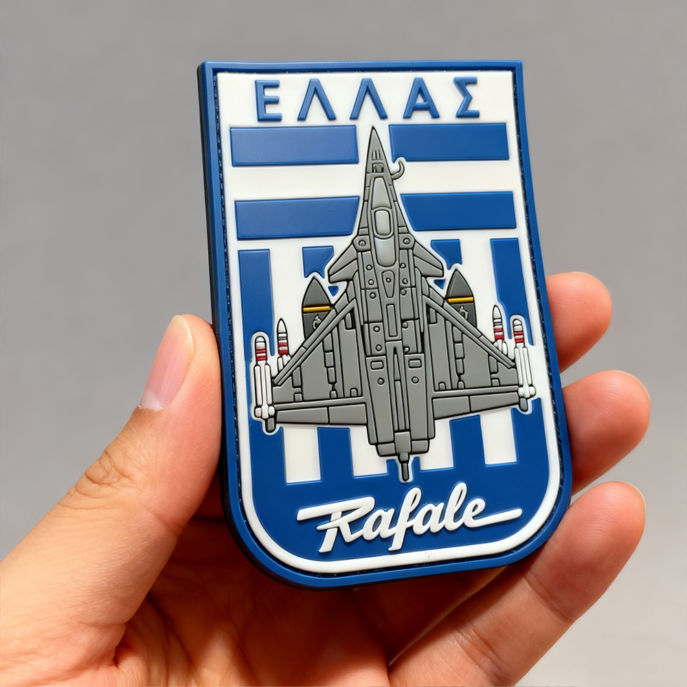 Personalized Greek Squadron PVC Patch Durable Waterproof Rubber Design