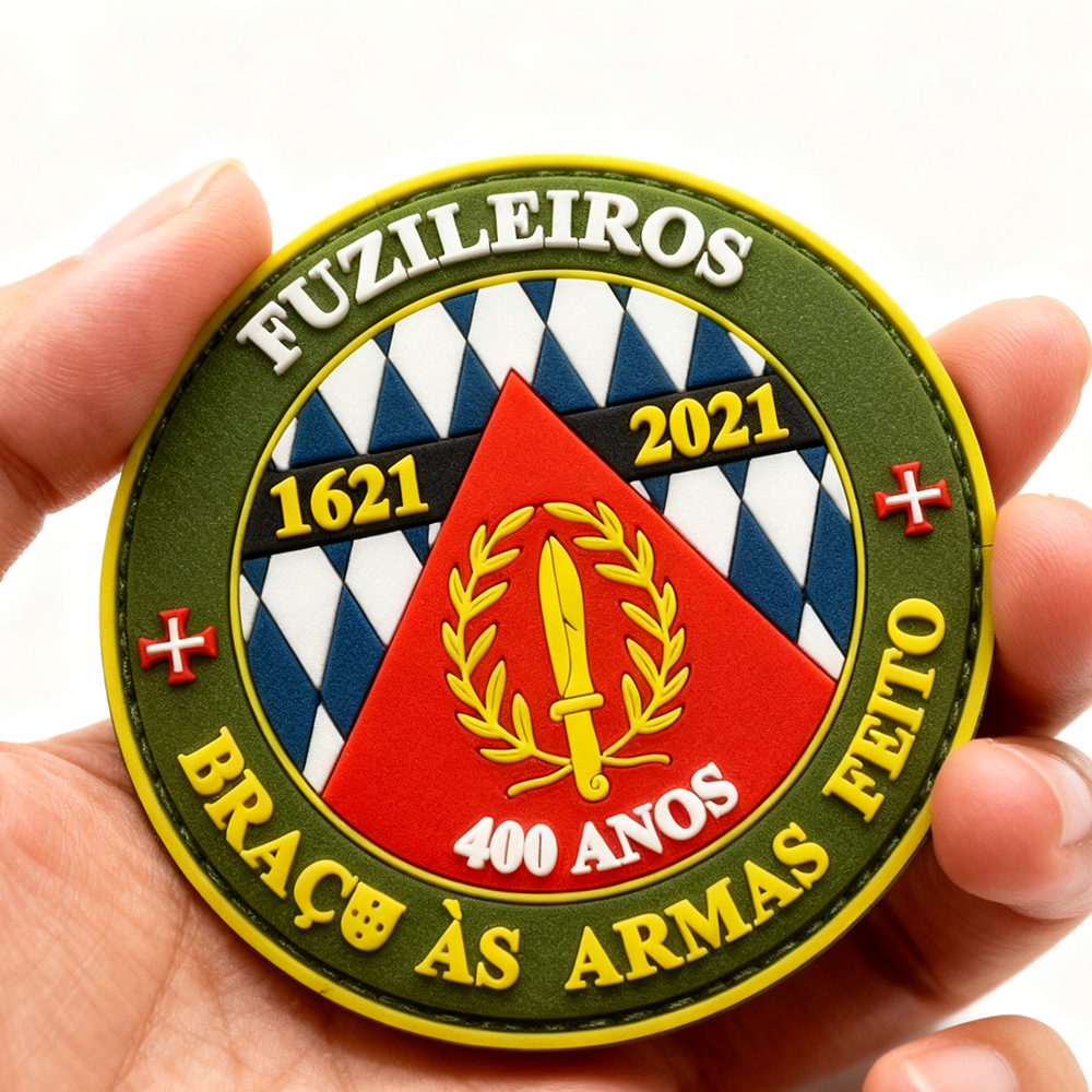Custom Marine Corps 400th Anniversary PVC Patch 3D Soft Rubber Emblem with Hook and Loop Backing