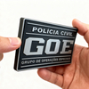 Custom Brazil GOE Emblem PVC Patch 3D Soft Rubber Badge with Velcro Backing for Jackets and Gear