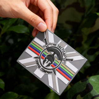 UK Tactical Coffee Morale Patch – Custom 3D PVC Hook & Loop Badge for Backpacks, Jackets, EDC & Outdoor Gear