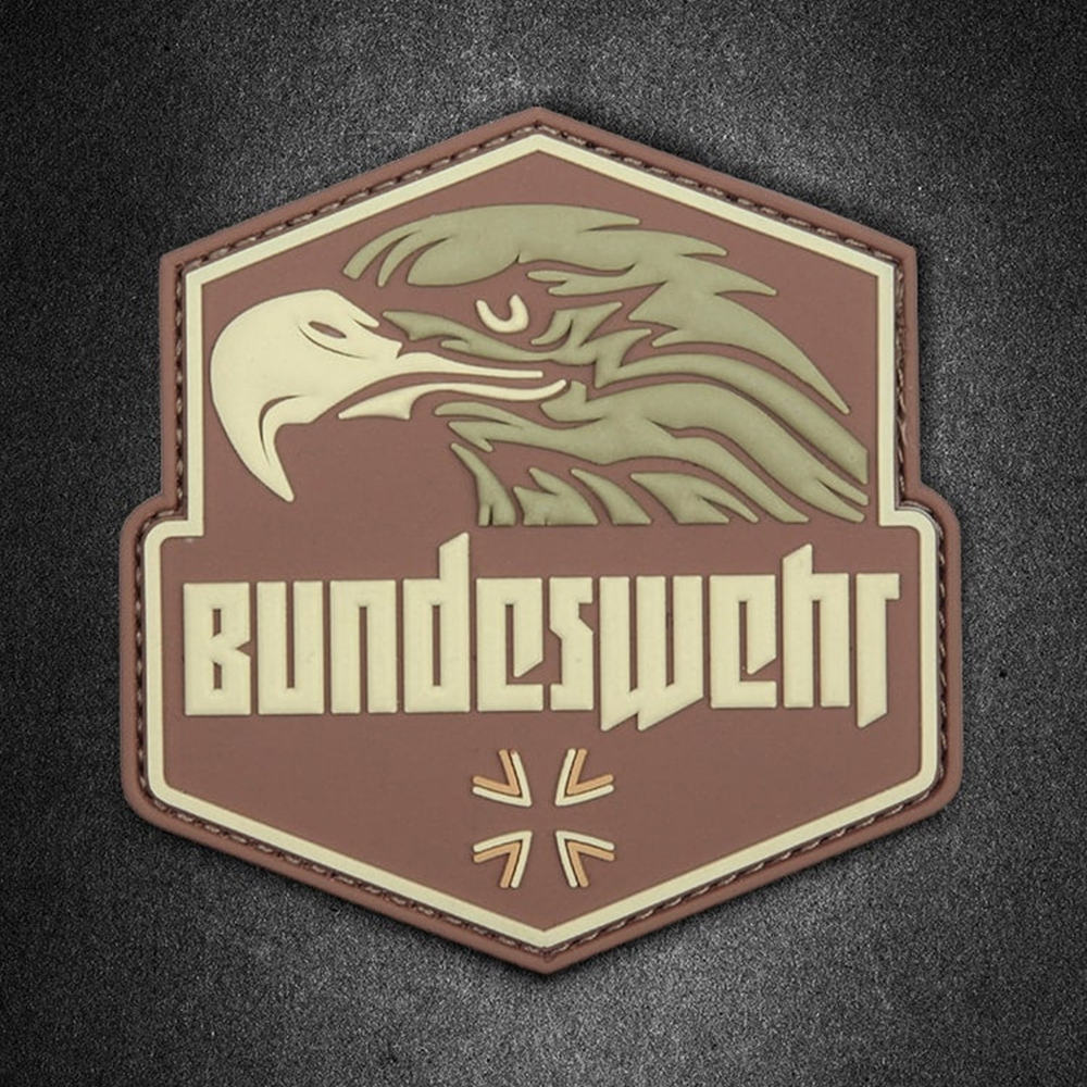 Custom Germany Bundesadler PVC Patch 3D Embossed Soft Rubber Eagle Logo Badge for Clothing Bags and Souvenirs