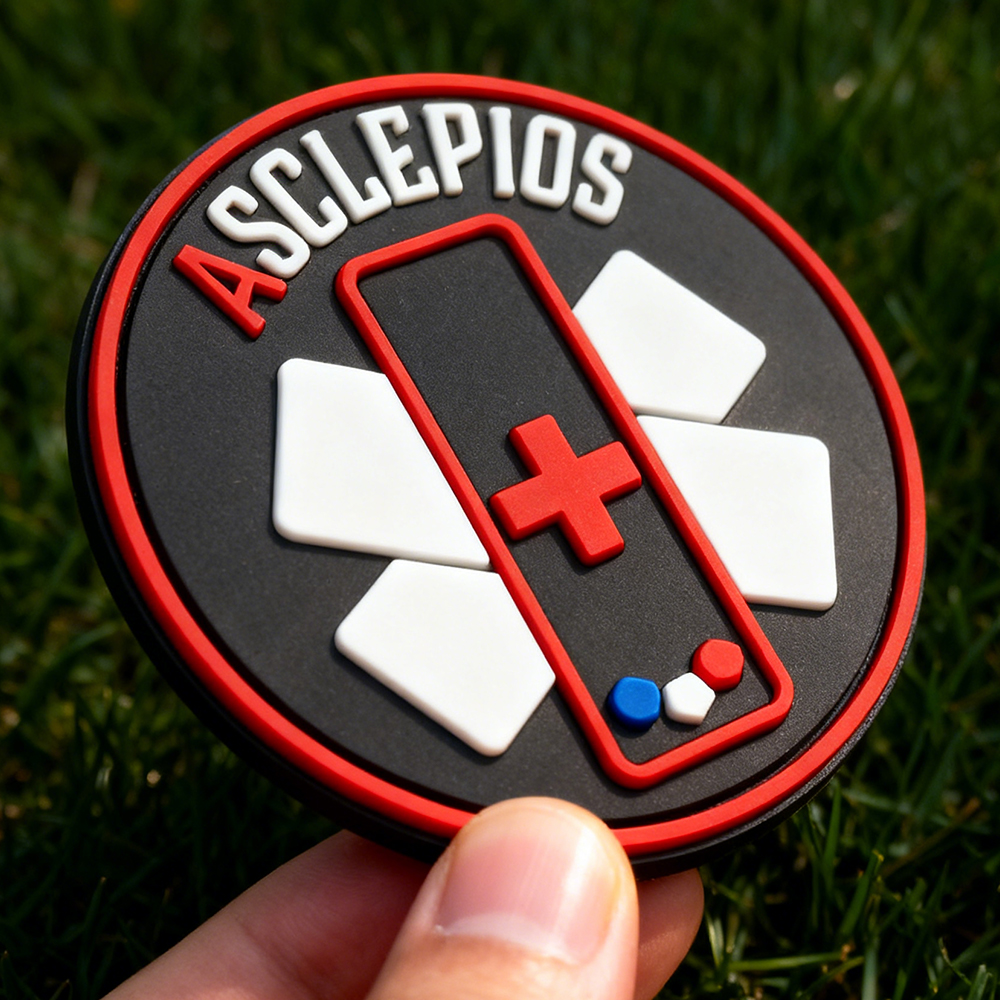 Custom Medical Bandage Style PVC Patch Soft Rubber First Aid Label with Hook Loop for Gear Bags Clothing