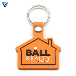 Wholesale 2D 3D Soft PVC Custom Promotional Hotel Epoxy Keychains with Logo for Branding and Souvenirs
