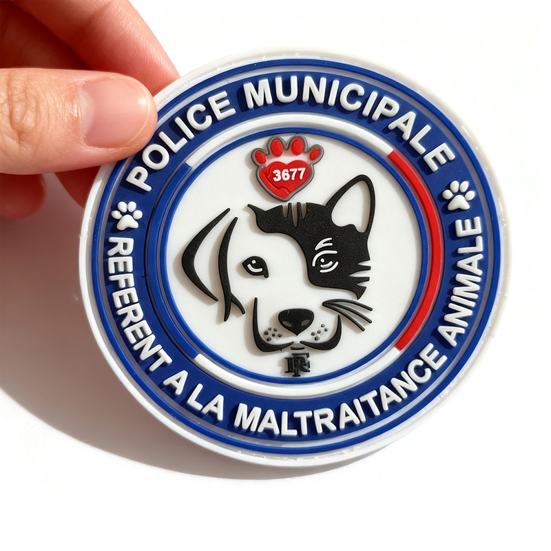 Custom Animal Protection Awareness PVC Patch 3D Soft Rubber Logo Badge Embossed Emblem for Bags Jackets and Accessories