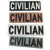 Custom CIVILIAN Patch Glow in the Dark 3D Soft PVC Rubber Patch Night Reflective Emblem Badge for Jackets Bags and Hats