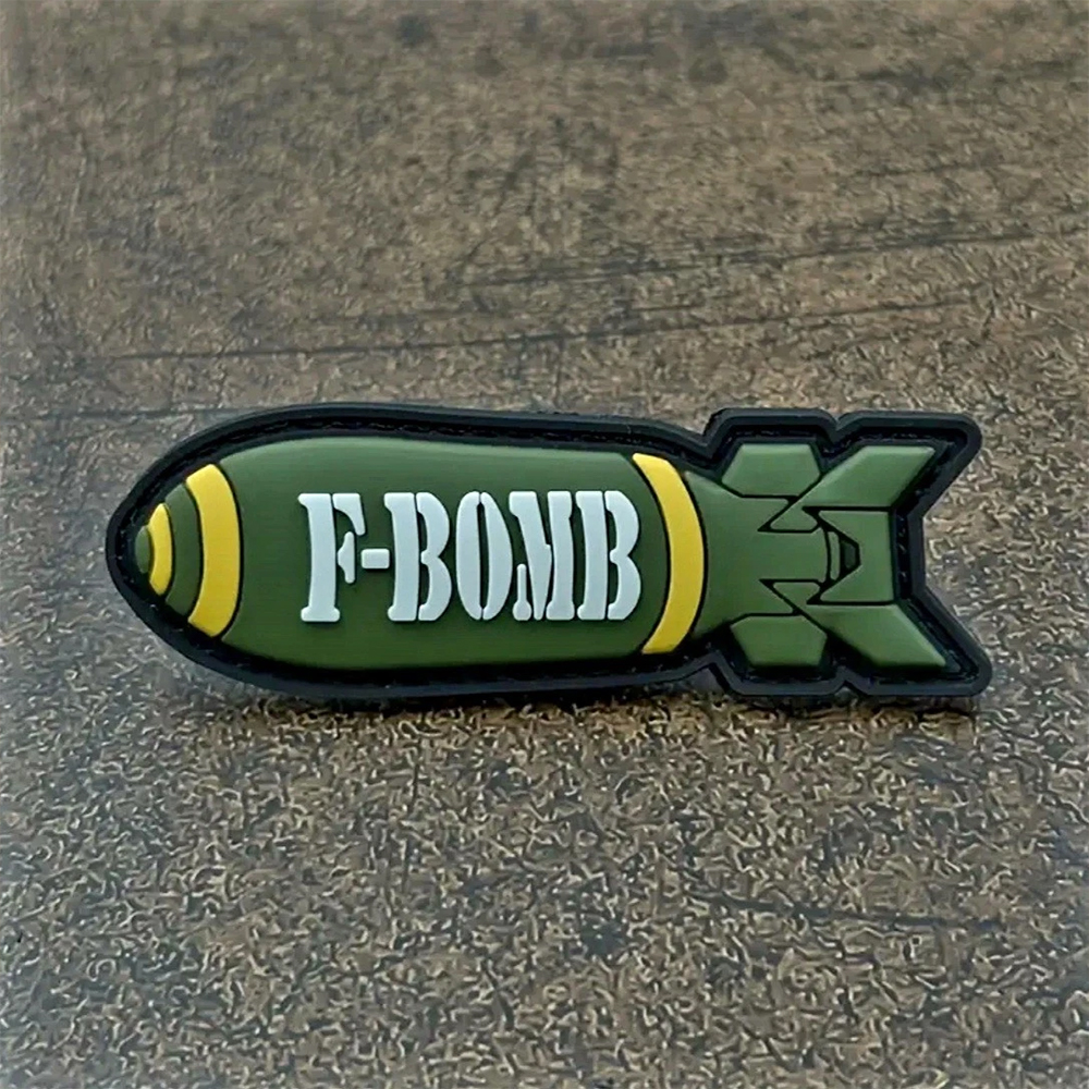 F-Bomb Tactical PVC Patch Heavy Duty Hook Loop Morale Badge for Backpacks Jackets Outdoor Gear