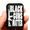 Custom Black Guns Matter PVC Patch 3D Rubber Morale Patch Hook and Loop for Jackets Bags and Collectors