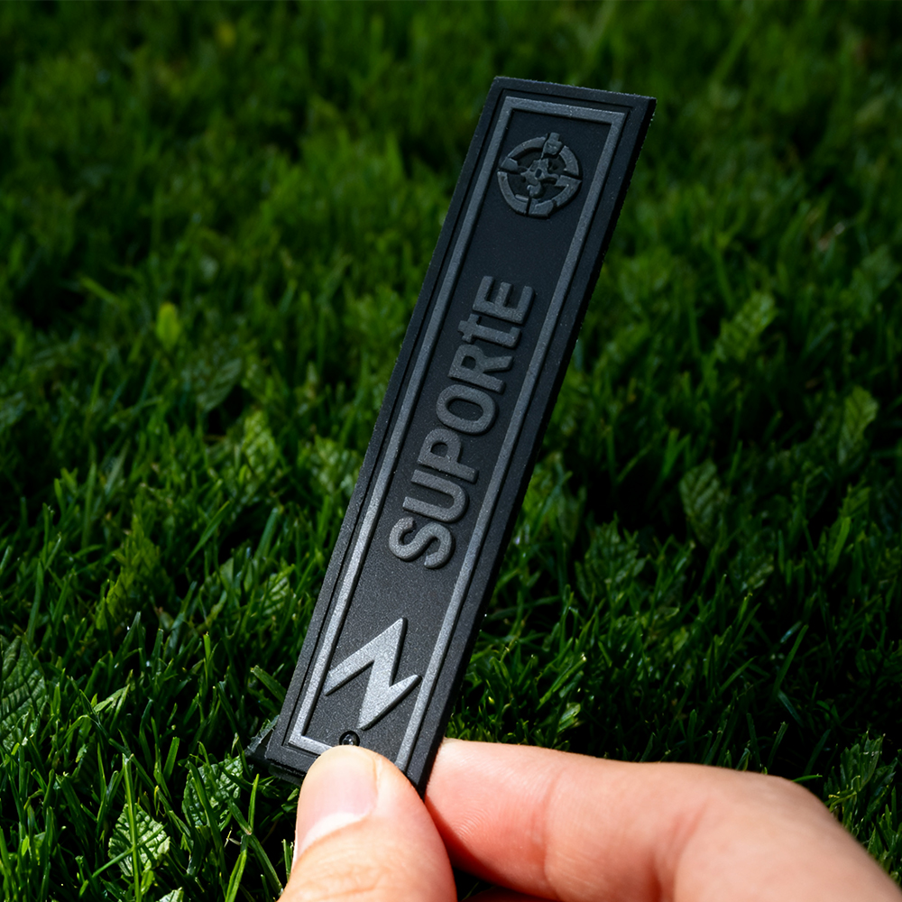 Striped Airgun Function PVC Patch 3D Soft Rubber Badge Hook and Loop Durable Tactical Style Patch