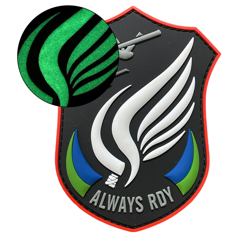 Custom Israel UAV Division 3D PVC Patch Glow in the Dark Soft Rubber Badge for Jackets and Collectors