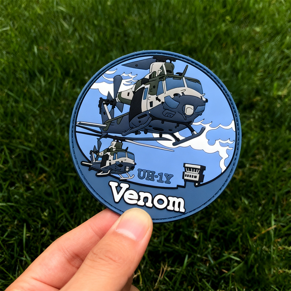 Custom Czech Aviation Unit PVC Patch 3D Rubber Badge with Hook Backing