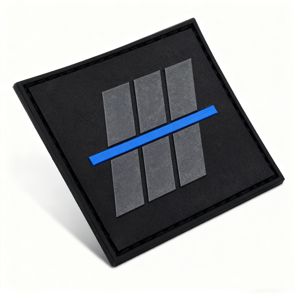 French Style Grade PVC Patch Soft Rubber Emblem Custom Rank Patch UV Printed Durable Badge for Clothing Gear Backpacks Accessories