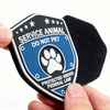 Wholesale Custom Soft PVC Rubber Patches Embossed Service Animal Logo Patch with Hook and Loop Backing for Bags and Clothing