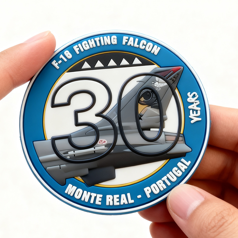Custom Portugal F16 Falcon PVC Patch 3D Soft Rubber Emblem for Jacket Bag Hat Collectible